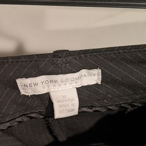 New York & co pants stripe black.size 12